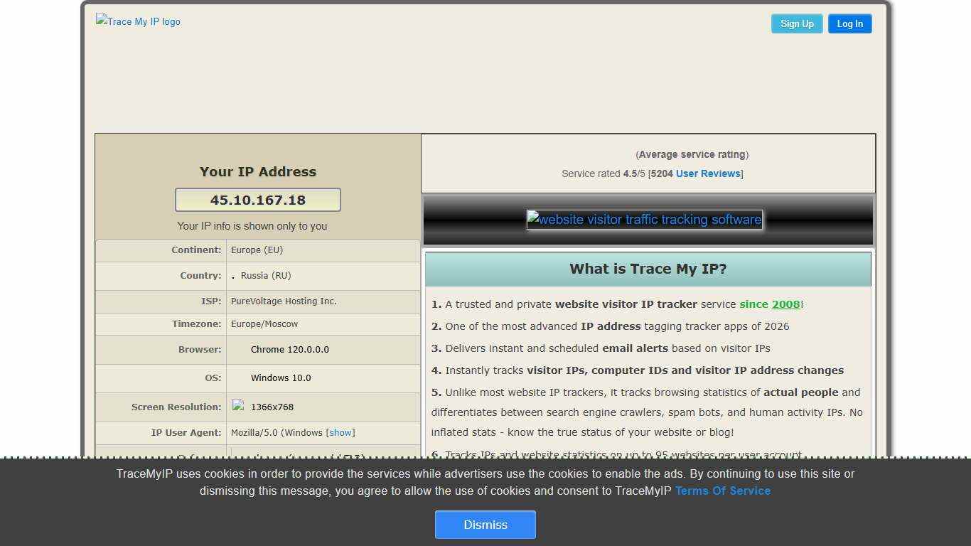 Trace My IP IP Address Tracker Visitor IP Location Computer ID