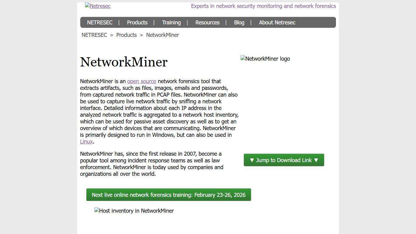 NetworkMiner - The NSM and Network Forensics Analysis Tool ⛏